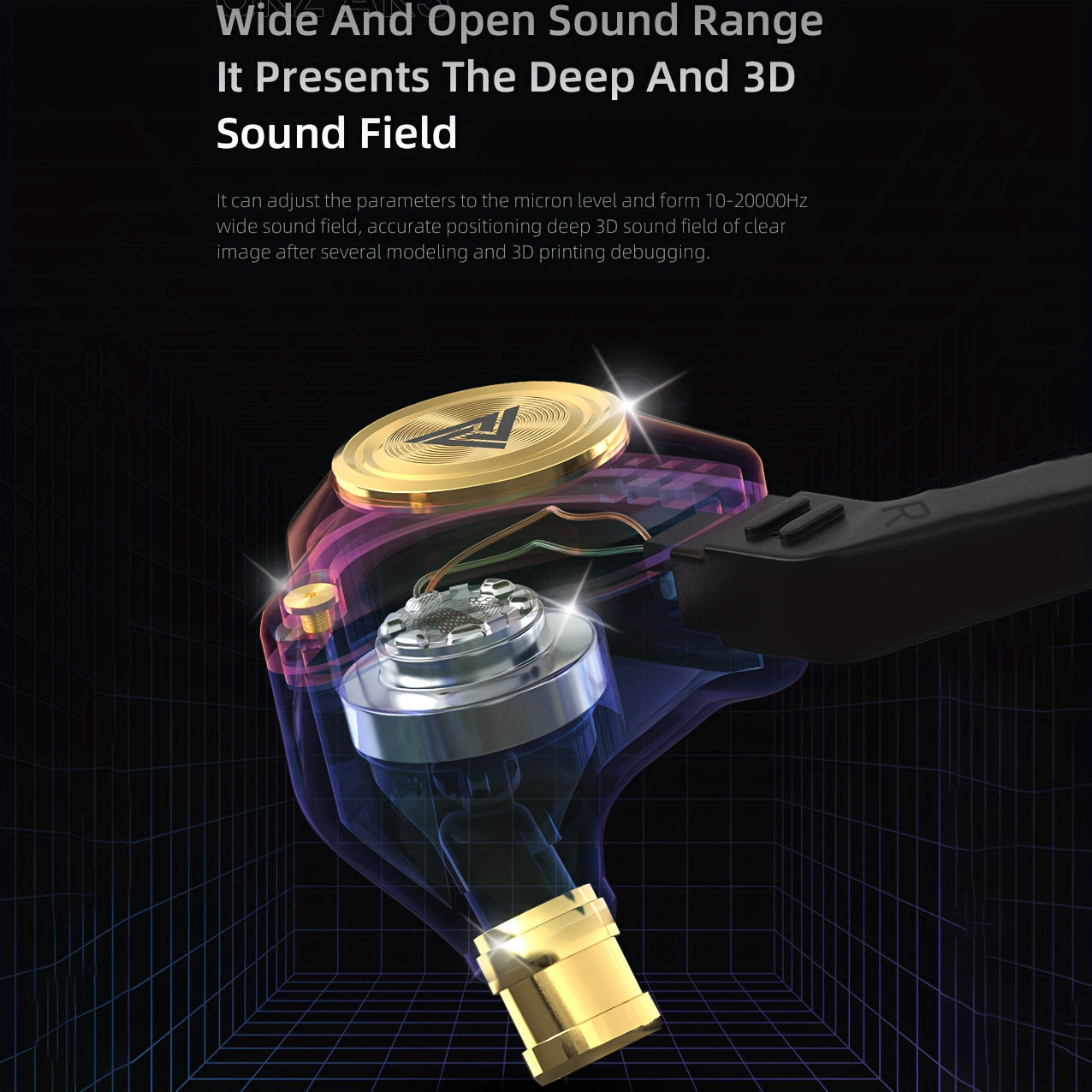 QKZ AK3 Semi-Open Dynamic Wired Earbuds Featuring a Microphone, 3.5Mm Connector, Titanium-Coated Driver, Resin Casing, High-Fidelity Stereo Sound, Powerful Bass, And In-Line Controls – Perfect for Gaming, Sports, Djing, And