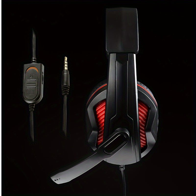 1 X G9 Dual Microphone Comfortable Noise-Canceling Wired Gaming Headset for PUBG, Suitable for Calls, Leisure, Fitness, Sports, and Gaming, Compatible with Mobile Phones and PC Laptops