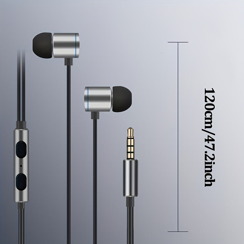 In-ear Wired Headphones Are Casual Style, Effectively Isolated from Noise, Highly Fitted and Comfortable to Wear, Strong Bass Sound Quality, High Quality Workmanship, Durability, Equipped with Volume Adjustable Buttons and Hi