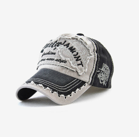 Embroidered Outdoor Leisure Tiger Head Sun Hat