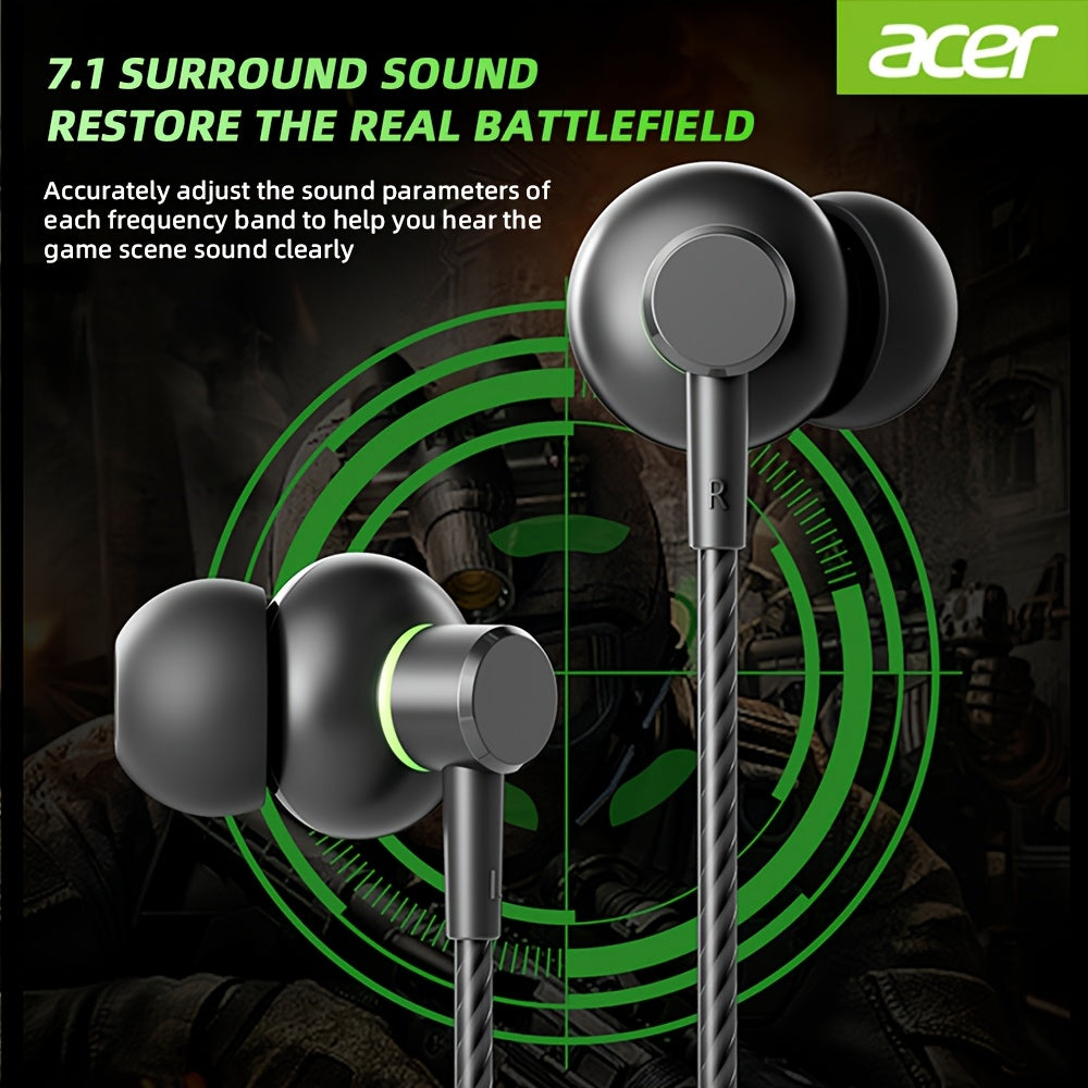 Wired In-Ear Gaming Headphones with High-Fidelity Sound, Featuring a Microphone And 7.1 Surround Sound, Suitable for Office Work, Esports, And Gaming