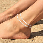 Minimalist Layered Waterproof Chain Anklet