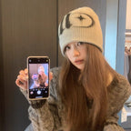 Street Style Letters Print Slouchy Knit Beanie Hat