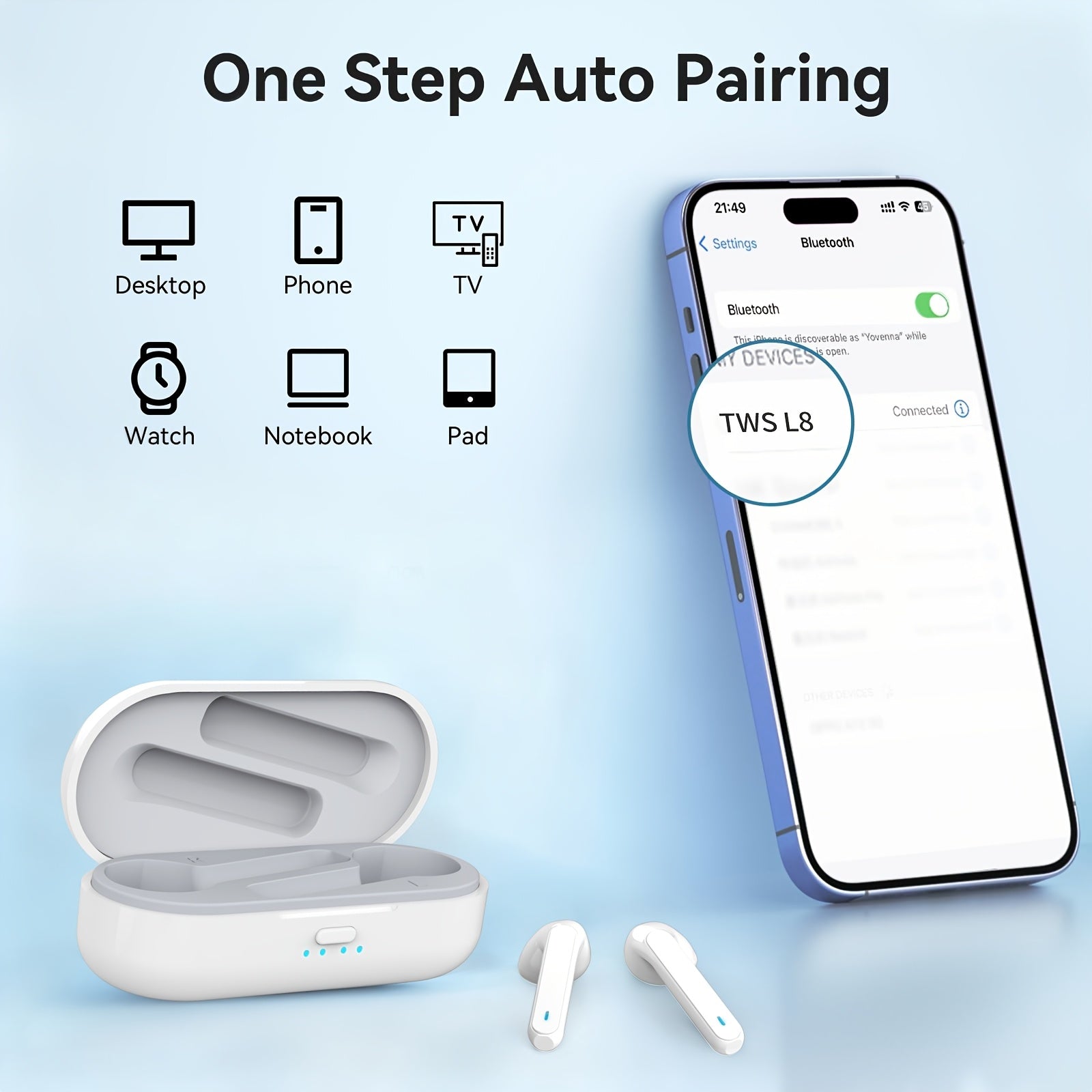 These Semi-Open Earphones Are TWS Wireless Earbuds That Offer Deep Bass Stereo Sound And Call Noise Cancellation. They Feature an Ultra-Long Battery Life, Making Them Perfect for Sports And Running