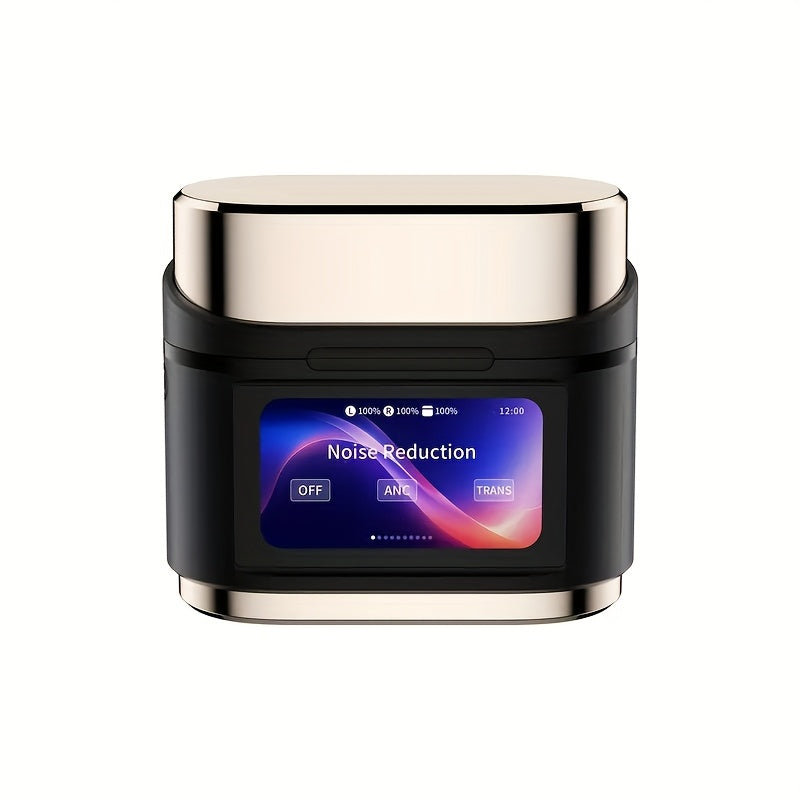 2025 New Active Noise Cancelling Earbuds (ANC), Smart Digital Display Touchscreen, Wireless Earbuds, Compatible with iPhone and Android TWS True Wireless Earbuds, 6 Microphones for Perfect Calls, Voice Control, Up to 40 Hours