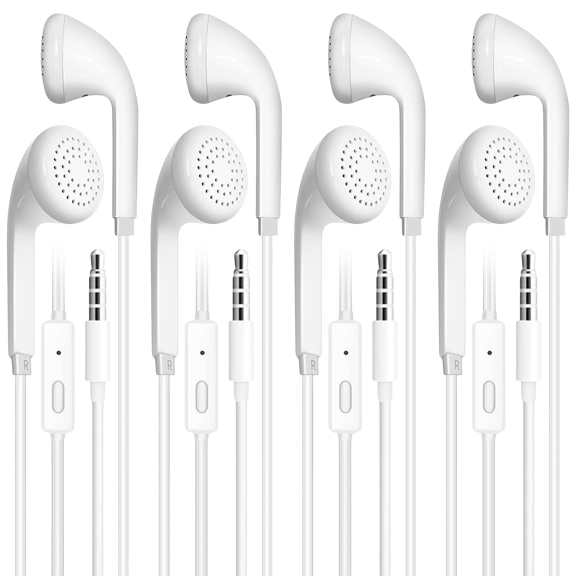 4/8 Pack Wired Earphones 3.5mm Jack Earbuds Audio headphones Electronic Calls & Music Bass Stereo In-Ear Headphones audifonos Headset for iPad/pc, for iPhone, iPad, MP3, Gaming, Live Streaming, Karaoke, Sports, Running, Jump