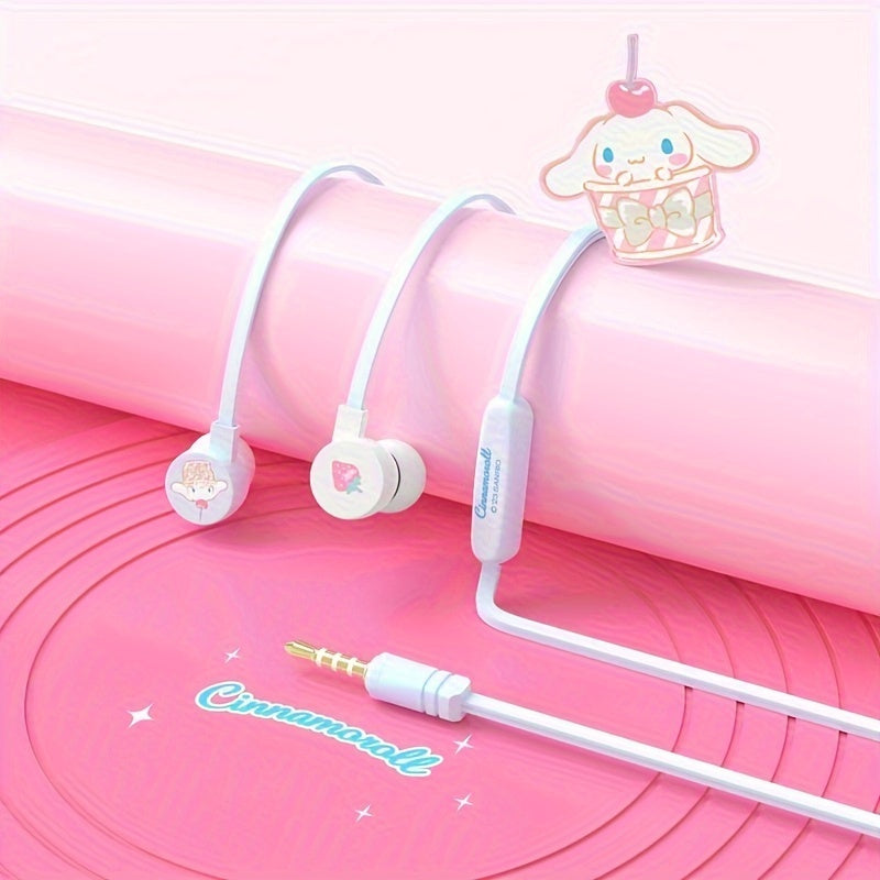 Sanrio Kumomi In-Ear Wired Earphones: Adorable and Comfortable for Kids and Adults Alike - Volume Control, No Battery Included
