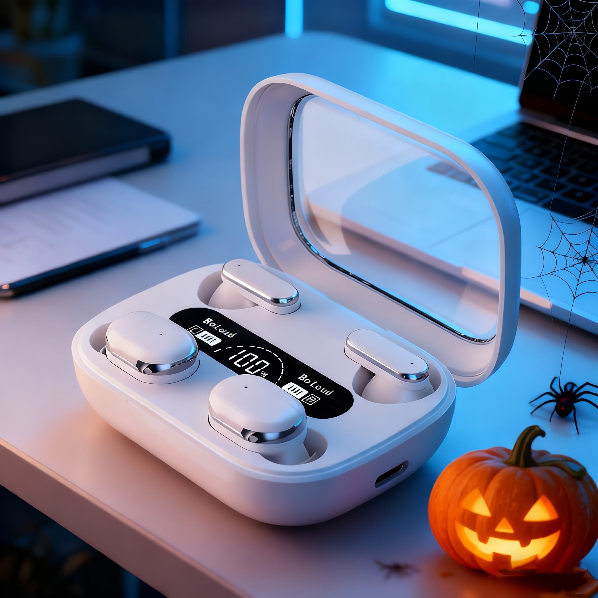 2025 New Design True Wireless In-Ear Couple Fashion Double Headphones Mini Couple Music Game HIFI Bass Stereo Headphones for Headphones Smart Headphones Halloween Gifts