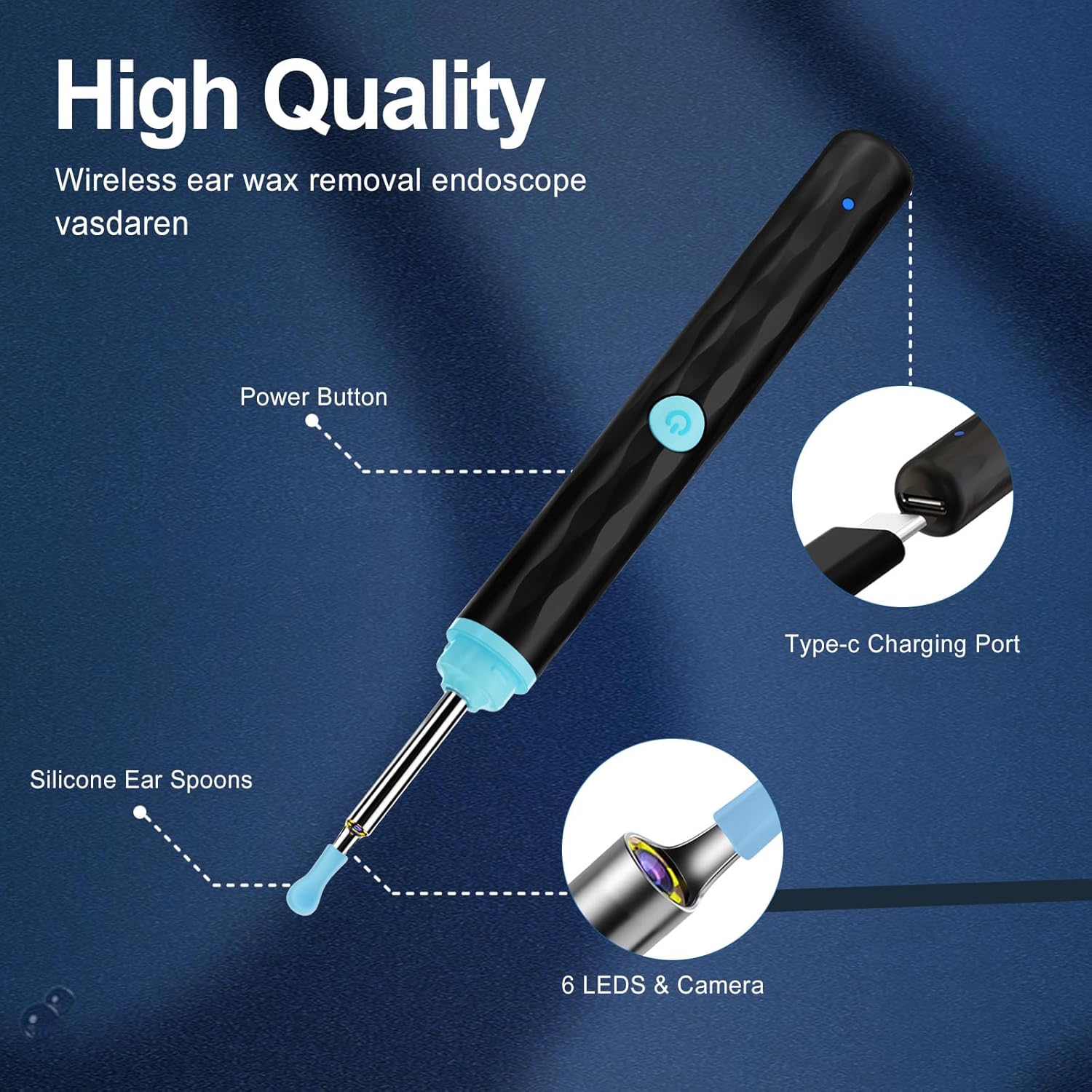 Ear Wax Removal, Ear Wax Removal Tool Camera Builtin 1296P