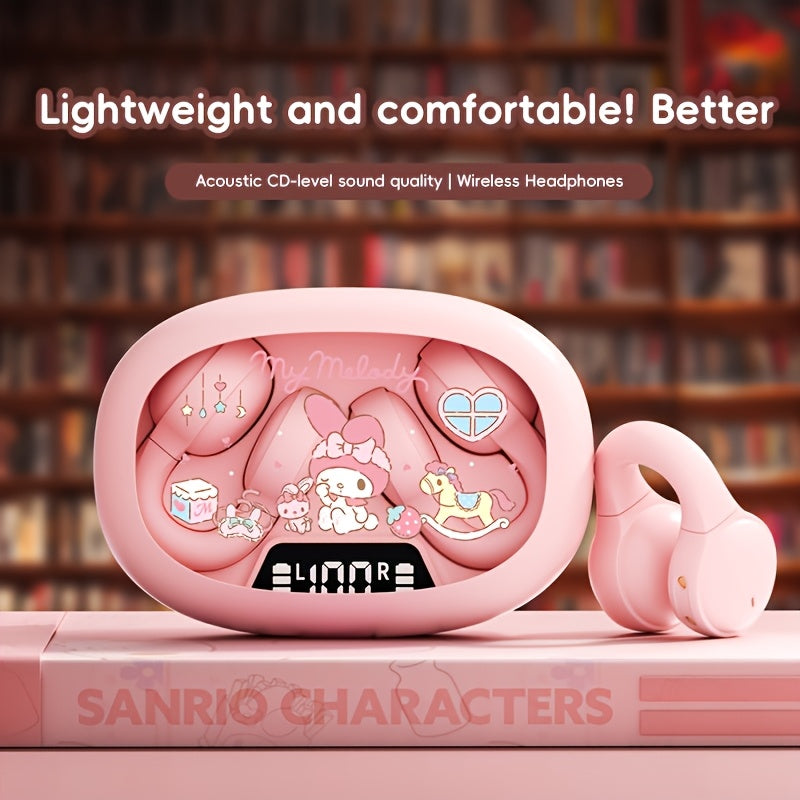 SANRIO X134.62 cm-Ear Wireless Wireless Headphones | Cute, Compact Design with Noise Cancellation, Touch Controls, USB Charging, Compatible with Cellphones, Ideal for Women'S Birthday Gifts and Daily Use