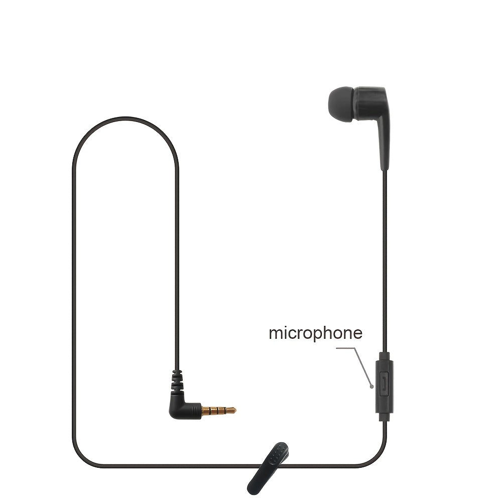 3.5mm Single-Ear In-Ear Wired Headphone with Microphone