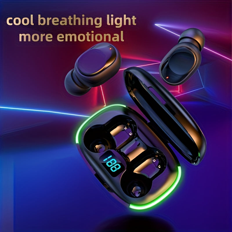 2025 New Y70 Wireless Earbuds, 5.1 High-Speed Transmission System, Wireless Stereo Hi-Fi Master-Grade Sound, Ultra-Long Battery Life, Sports Noise-Canceling Earbuds, Universal for All Phone Models, Lightweight & Comfortable,