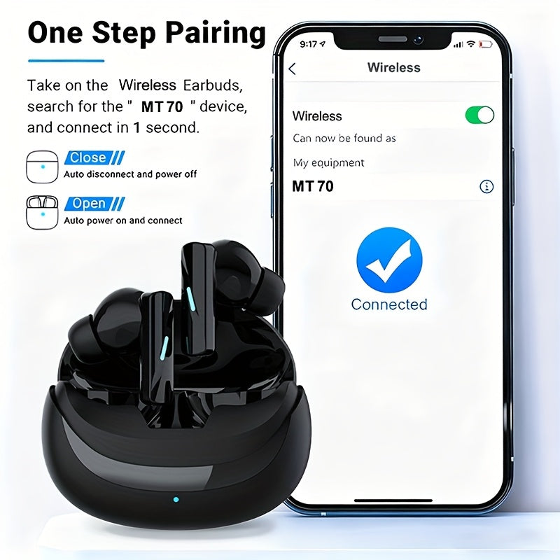 2025 Official Genuine MATE70 True Wireless Earbuds, Wireless 5.3 Fast Connectivity, Clear Calls Without Lag, Ultra-Long Battery Life, Active Noise Cancellation, Lossless Sound Quality, Low Gaming Latency, Portable Charging Ca