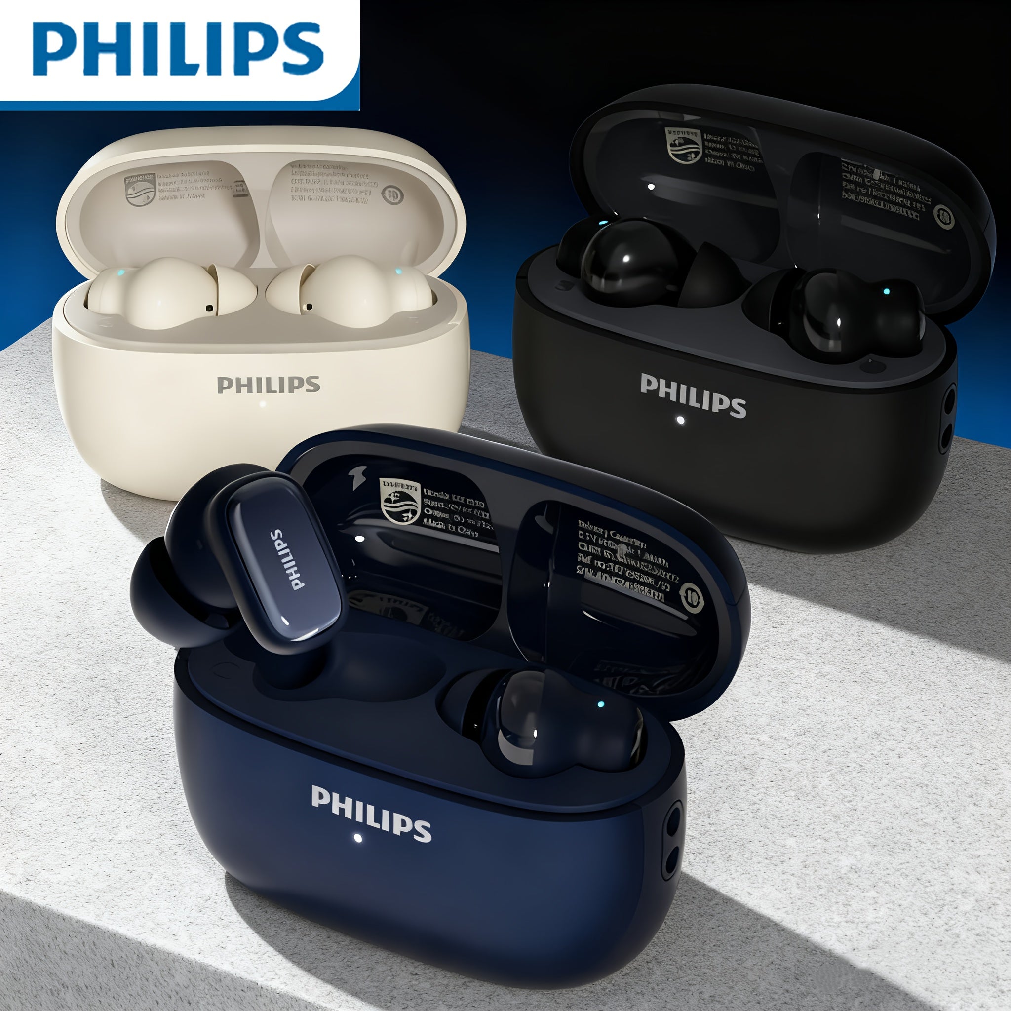 The 2025 Model of Philips' True Wireless Earbuds Boasts Cutting-Edge Noise Cancellation, Integrated Microphones, And USB Charging. with a Unique Open Rear Cover Design And a Robust 400 Mah Battery, These Headphones Are Ideal