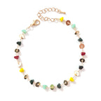 Natural Multi-Color Agate Stone Chip Anklet