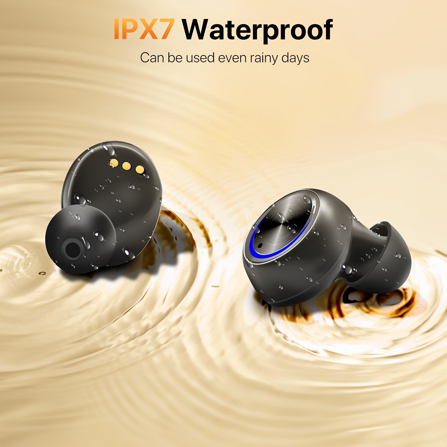 Wireless Earbuds 200Hrs Playtime Wireless 5.3 HD Calls & ENC Noise Cancelling Mic, IPX7 High Quality Sport Earbuds with 1400mAh Charging Case, Triple Noise Cancellation, Stereo Deep Bass for Running Workout Gym, Wireless Earb