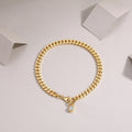 Luxury Mossan Diamond S925 Silver Curb Chain Link Bracelet