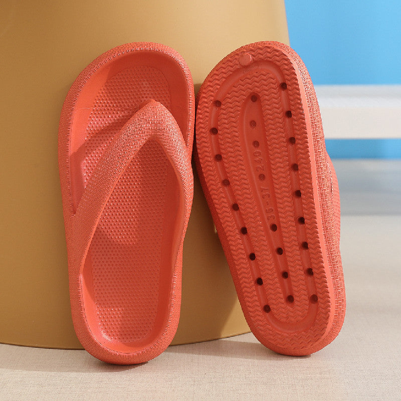 Clip Toe EVA Non-Slip Slippers Thick Bottom Bathroom Flip Flops