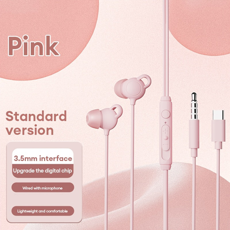 Lenovo YF44 3.5mm Comfort-Fit Wired Earphones | Ideal for Relaxation and Daily Use, Features Cloud-Like Silicone Material and 6mm High-Definition Speaker, Perfect for Indoor Rest and Long-Time Comfort