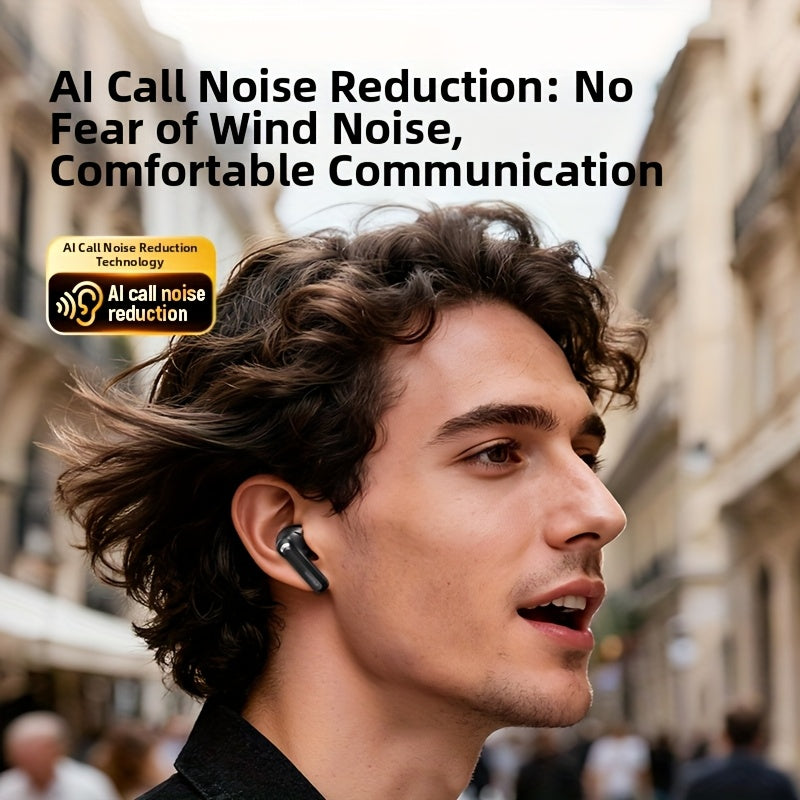 Philips Wireless Headphones with ANC Noise Cancelling, LCD Touch Screen, TWS, 28H Playtime Bluetooth 6.0 Headphones, 13mm Dynamic Driver, AI Call Noise Reduction, Comfort Fit for Sports/Travel, Perfect New Year Gift for Famil