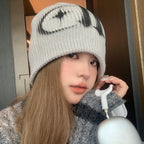Street Style Letters Print Slouchy Knit Beanie Hat