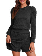 Argyle Ruffle Sweatshirt & Skort Set