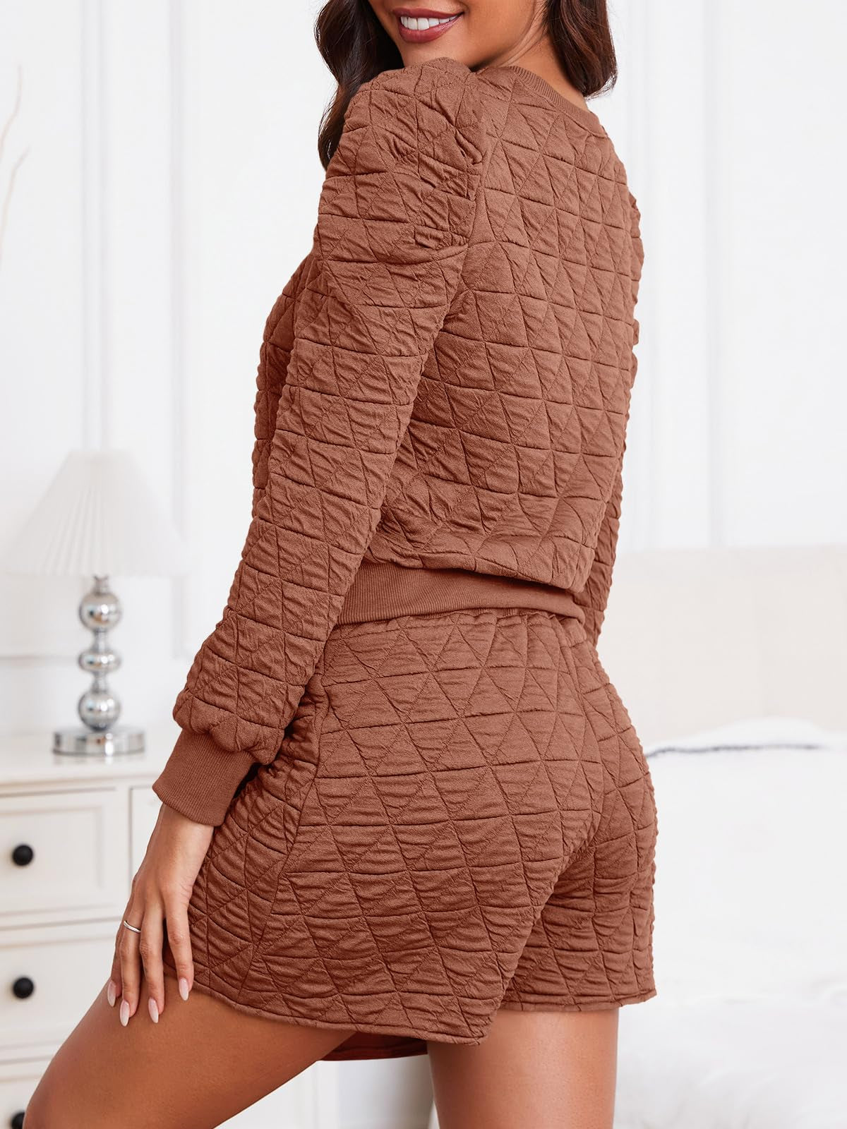 Argyle Ruffle Sweatshirt & Skort Set