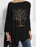 Butterfly Tree Asymmetric Tunic