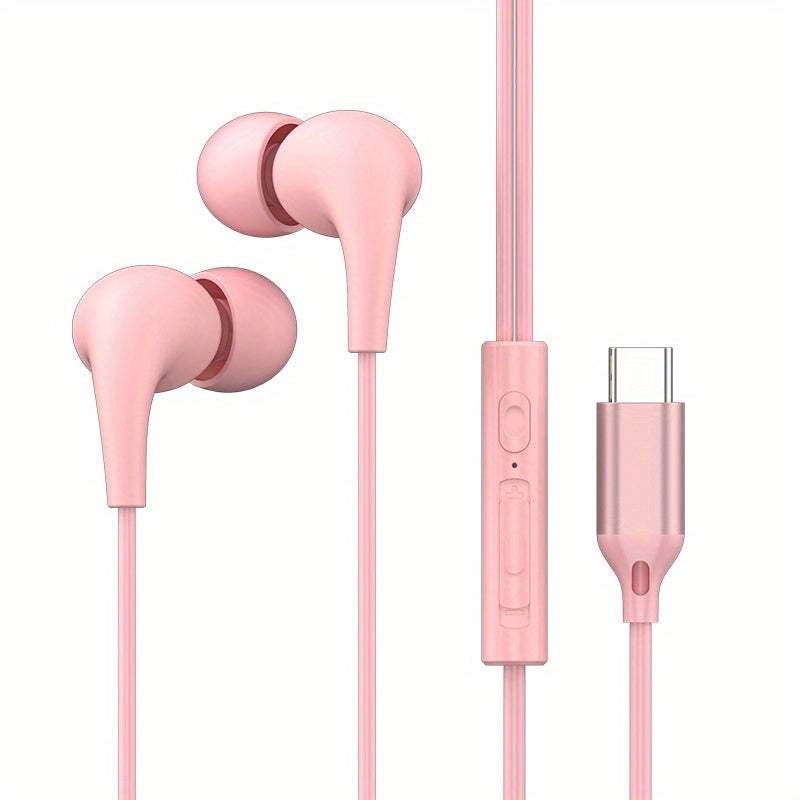 Wired Earbuds with Type-C And 3.5Mm Jack Featuring Hifi Bass, Stereo Sound, Volume Control, And Microphone, Compatible with for galaxy S25, S24, S23 Ultra, And Iphone 16, 15 Pro Max
