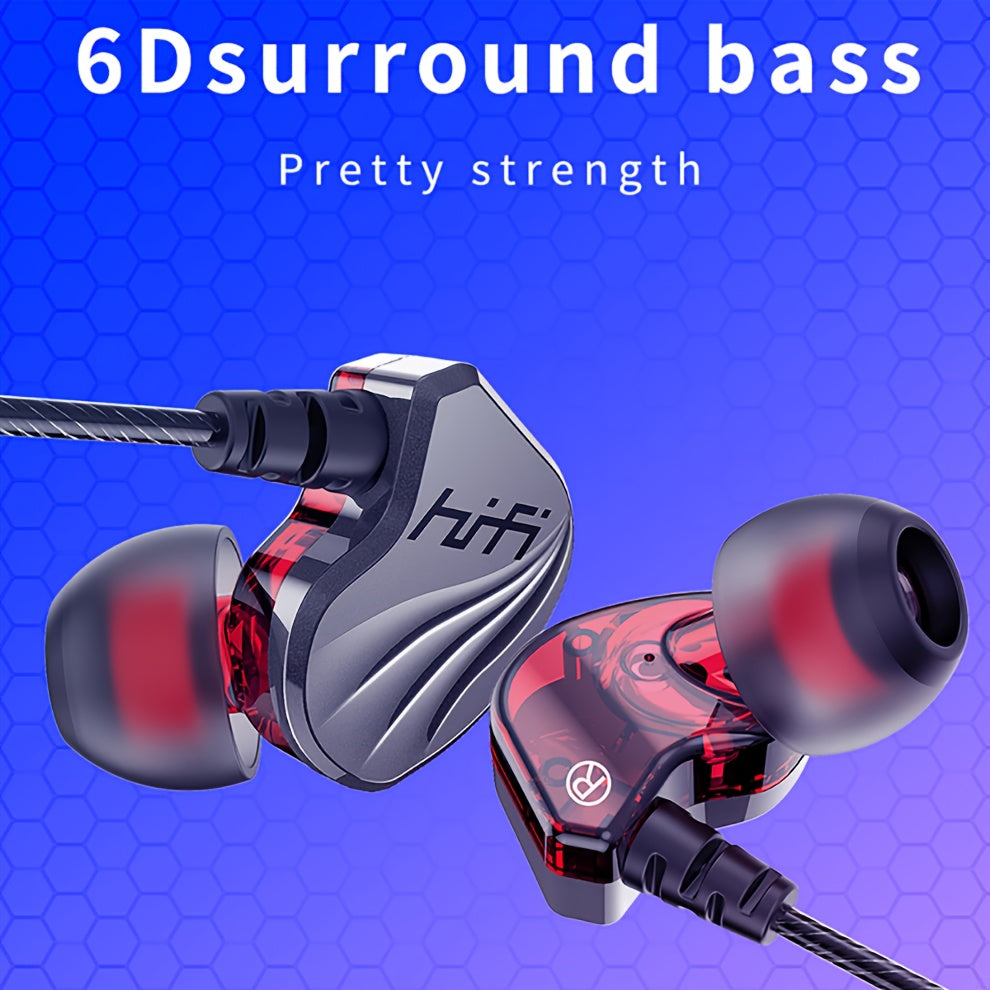 Wired Stereo Headphones | 6D Surround Heavy Bass, Bio-Fiber Diaphragm, 10Mm Music Unit, Tpe Outer Skin, Wire Control With Microphone, 3.5Mm Plug, Digital Type-C Plug, Silver White And Gray, Suitable For Mobile Phones, Compute