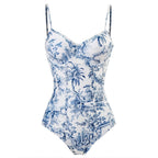 Toile de Jouy Swimsuit & Sarong Set