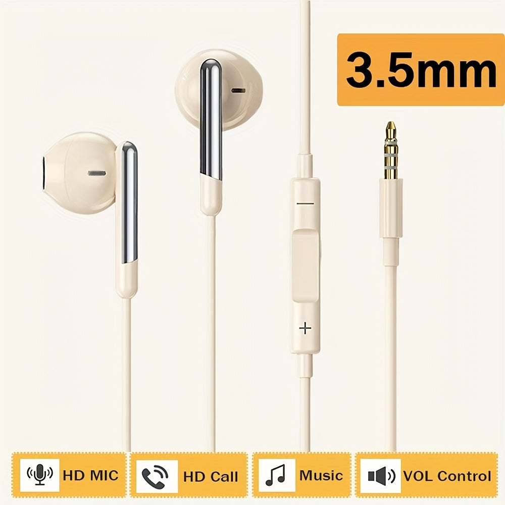 3.5mm Jack In-Ear Wired Headphones, High-Performance Hi-Fi Sound Quality, Powerful Immersive Bass, HD Noise-Canceling Microphone, 0.3ms Low Latency Gaming Headset, Compatible with Mobile Phones and Computers, Ideal Gift for S