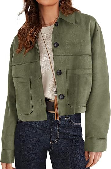 Casual Faux Suede Short Jacket Coat