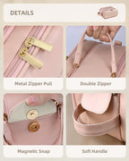 Large Capacity Waterproof PU Leather Travel Makeup Bag Organizer