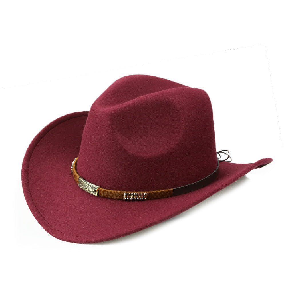 Classic Woolen Felt Cowboy Hat with Minimalist Accent Band