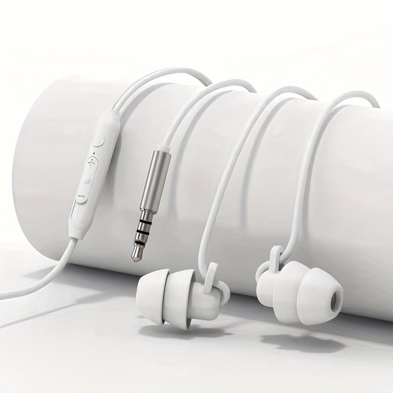 ASMR Noise-Canceling Wired Earphones, In-Ear Noise Reduction, Sound-Isolating In-Ear Style Compatible with Phones, Computers, Gaming, Karaoke, Featuring In-Line Controls with a Microphone, High Sound Quality, Calls, 3.5Mm Jac