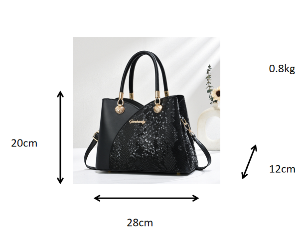 Handheld Pattern Shoulder Bag - Large Capacity Zip Closure Stone Pattern Lining Material Polyester Mainly Femm Sac