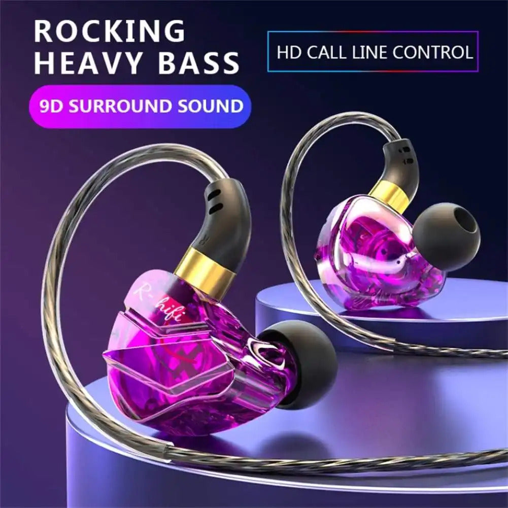 In-Ear Headphones with Volume Control, HiFi Sound Quality Sports Earbuds, Closed-Back Headphones with Condenser Microphone, 3.5mm Cable, Non-Rechargeable, Suitable for Running, Compatible with Mobile Phones., Workout Earbuds,