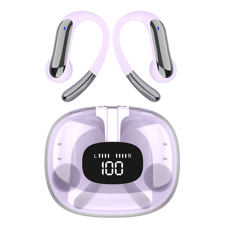 HEARNICE Ear-hook Wireless Earbud Headphones, Semi-Open Back, Anime/Movie/TV Series/Cartoon Theme, Touch Control, Noise Cancellation, USB-C Charging, Rechargeable Lithium Battery-Polymer, Non, Compatible with Cellphones, Incl