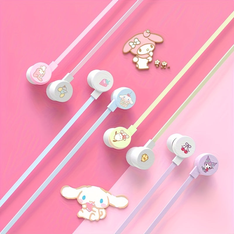 Sanrio Kumomi In-Ear Wired Earphones: Adorable and Comfortable for Kids and Adults Alike - Volume Control, No Battery Included