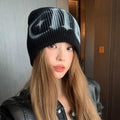 Street Style Letters Print Slouchy Knit Beanie Hat