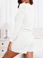 Argyle Ruffle Sweatshirt & Skort Set