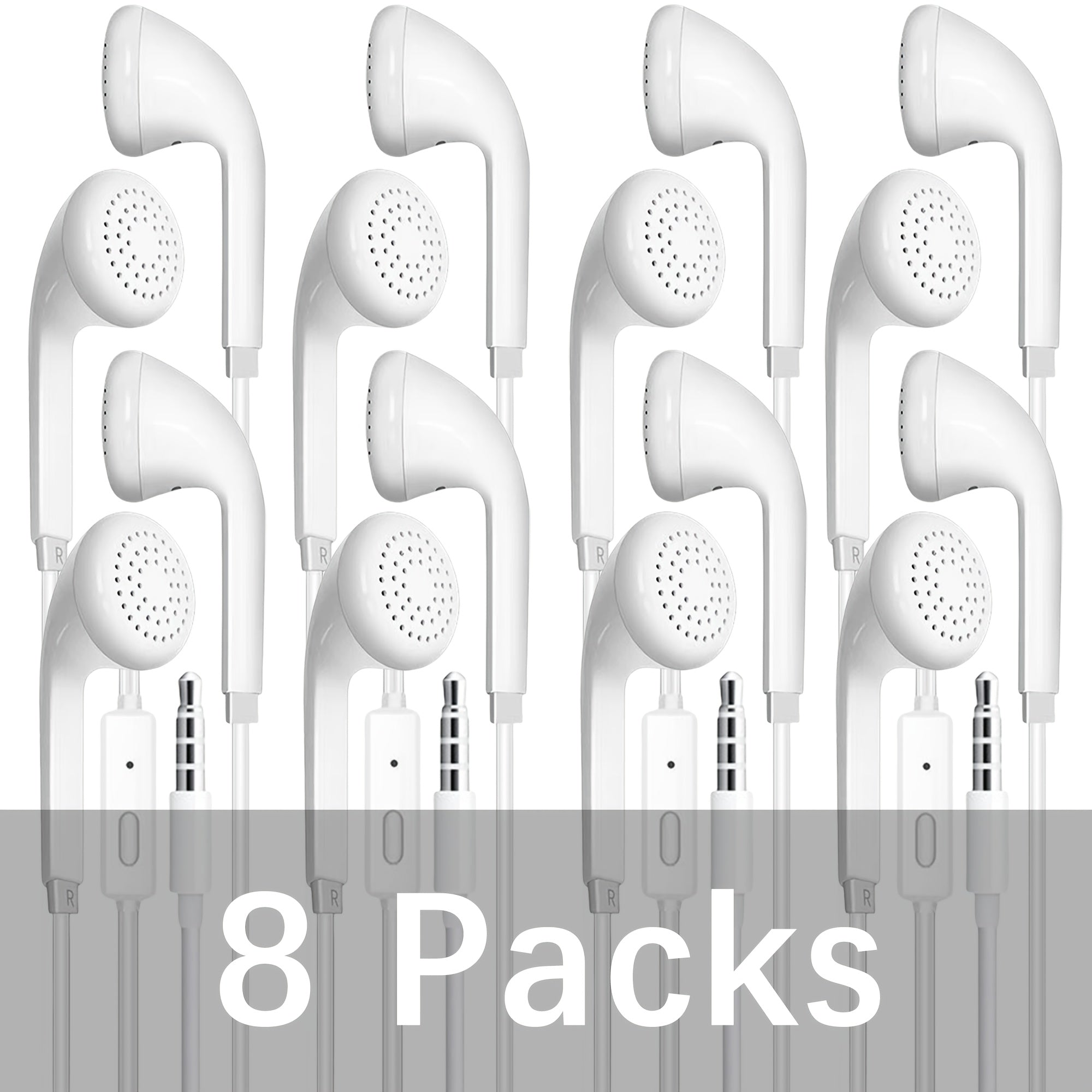 4/8 Pack Wired Earphones 3.5mm Jack Earbuds Audio headphones Electronic Calls & Music Bass Stereo In-Ear Headphones audifonos Headset for iPad/pc, for iPhone, iPad, MP3, Gaming, Live Streaming, Karaoke, Sports, Running, Jump