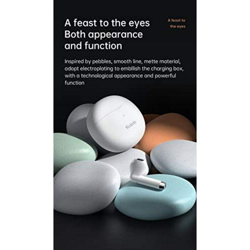mcdodo TWS Earbuds Lite HP-8031 | Black Earphones with Wireless Charging Function, Plastic Material