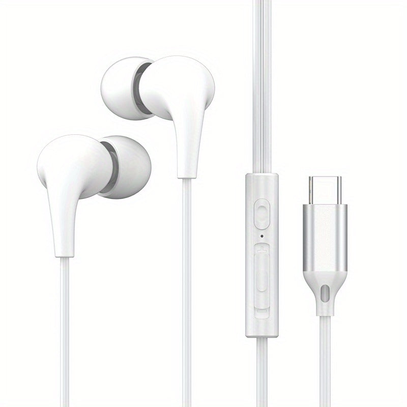 Wired Earbuds with Type-C And 3.5Mm Jack Featuring Hifi Bass, Stereo Sound, Volume Control, And Microphone, Compatible with for galaxy S25, S24, S23 Ultra, And Iphone 16, 15 Pro Max