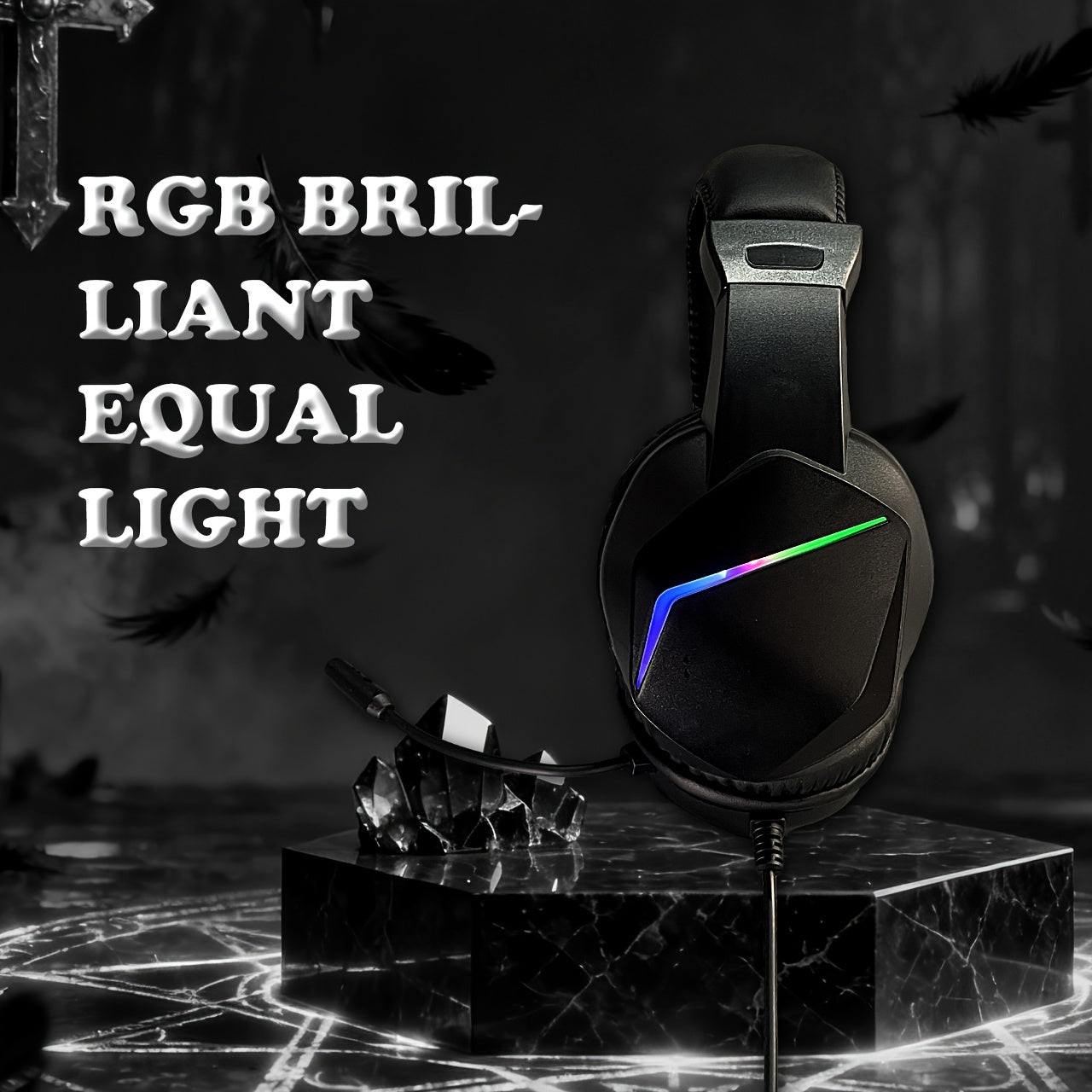 for PS5/PS4/Xbox One Wired Gaming Headphones with Noise Cancelling Headset, - Plug & Play, -Free Cable, Compatible for PC, Online Meetings & Gifts (Call & in-game)