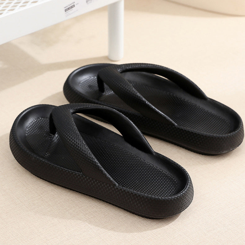Clip Toe EVA Non-Slip Slippers Thick Bottom Bathroom Flip Flops