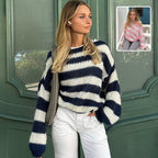 Loose Striped Pullover Knit Sweater