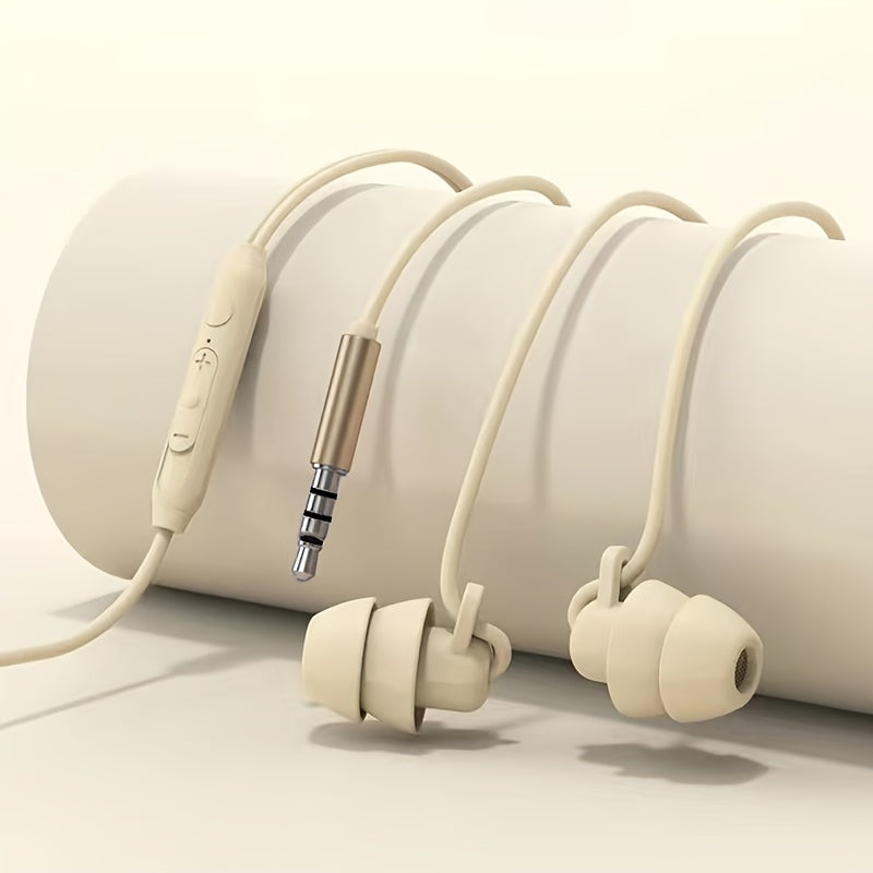 ASMR Noise-Canceling Wired Earphones, In-Ear Noise Reduction, Sound-Isolating In-Ear Style Compatible with Phones, Computers, Gaming, Karaoke, Featuring In-Line Controls with a Microphone, High Sound Quality, Calls, 3.5Mm Jac