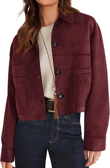 Casual Faux Suede Short Jacket Coat